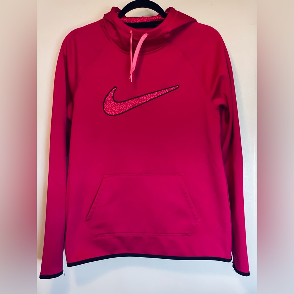 Women’s Pink Nike Thermafit Hoodie Sweatshirt, size Medium